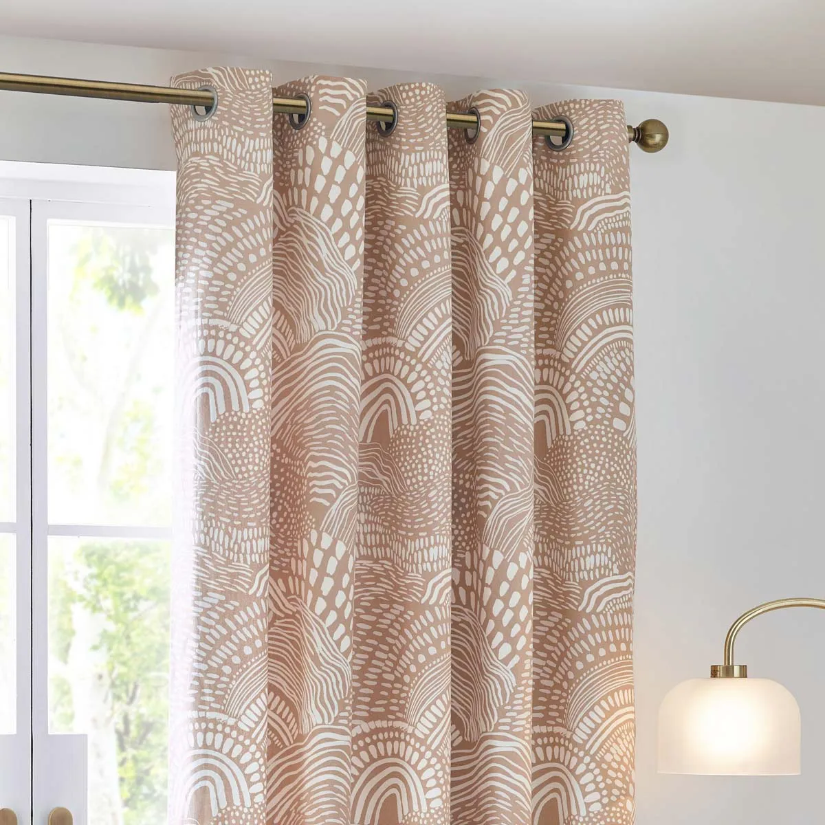 Nola Abstract Eyelet Curtains