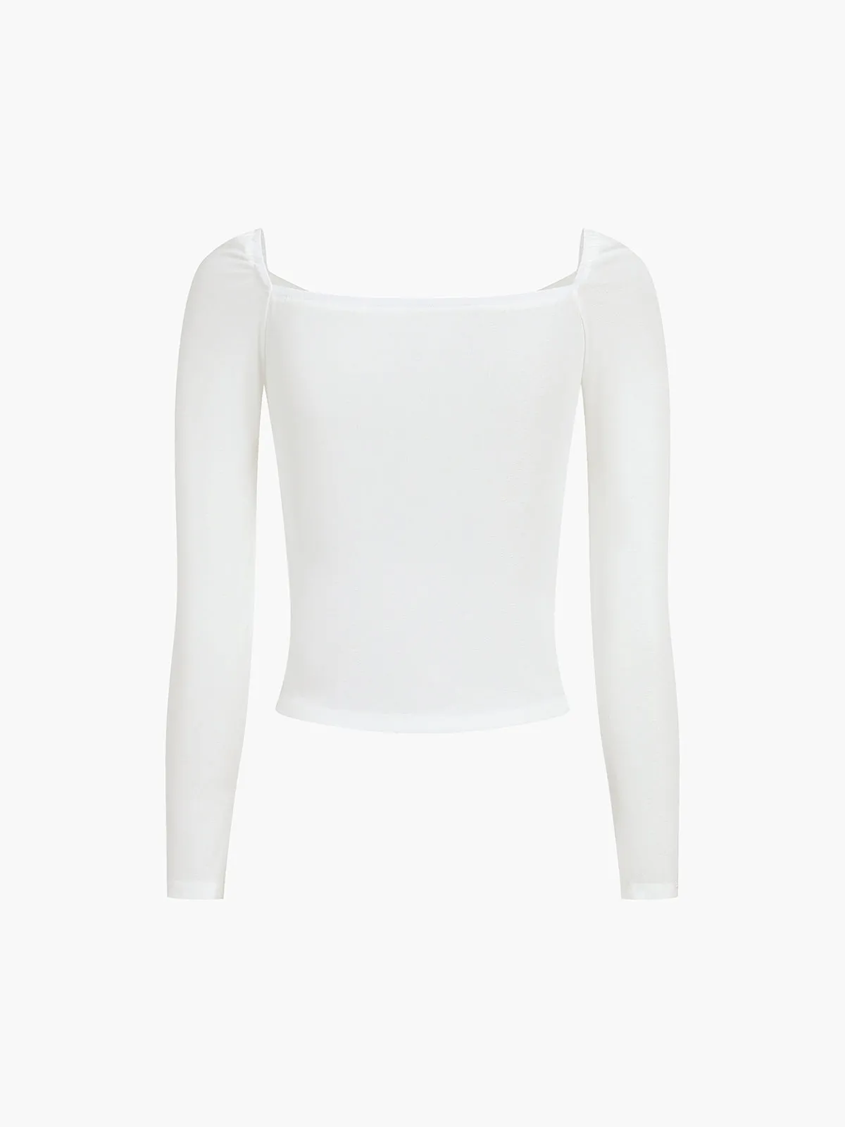 Nostalgia Ruched Graceful Long Sleeve Shirt