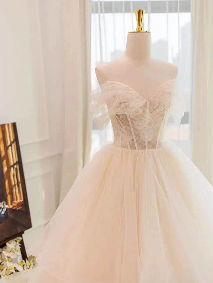 Off Shoulders Ruffles Romantic Princess Ball Gown