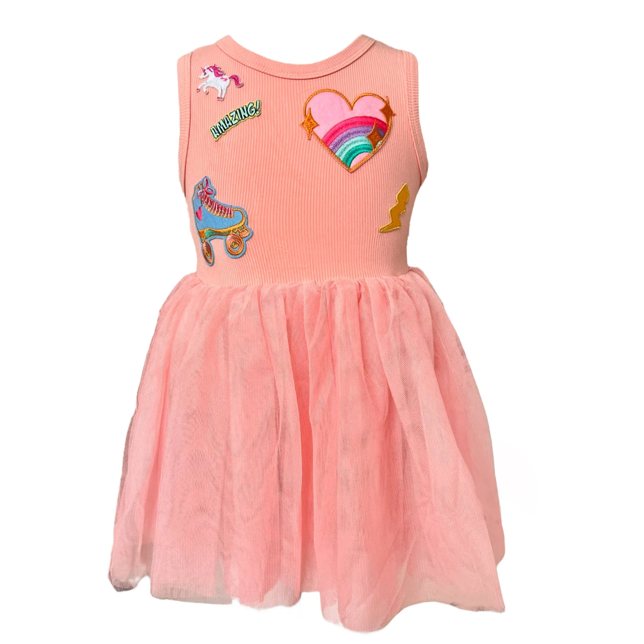 Patched Pink Tutu Dress