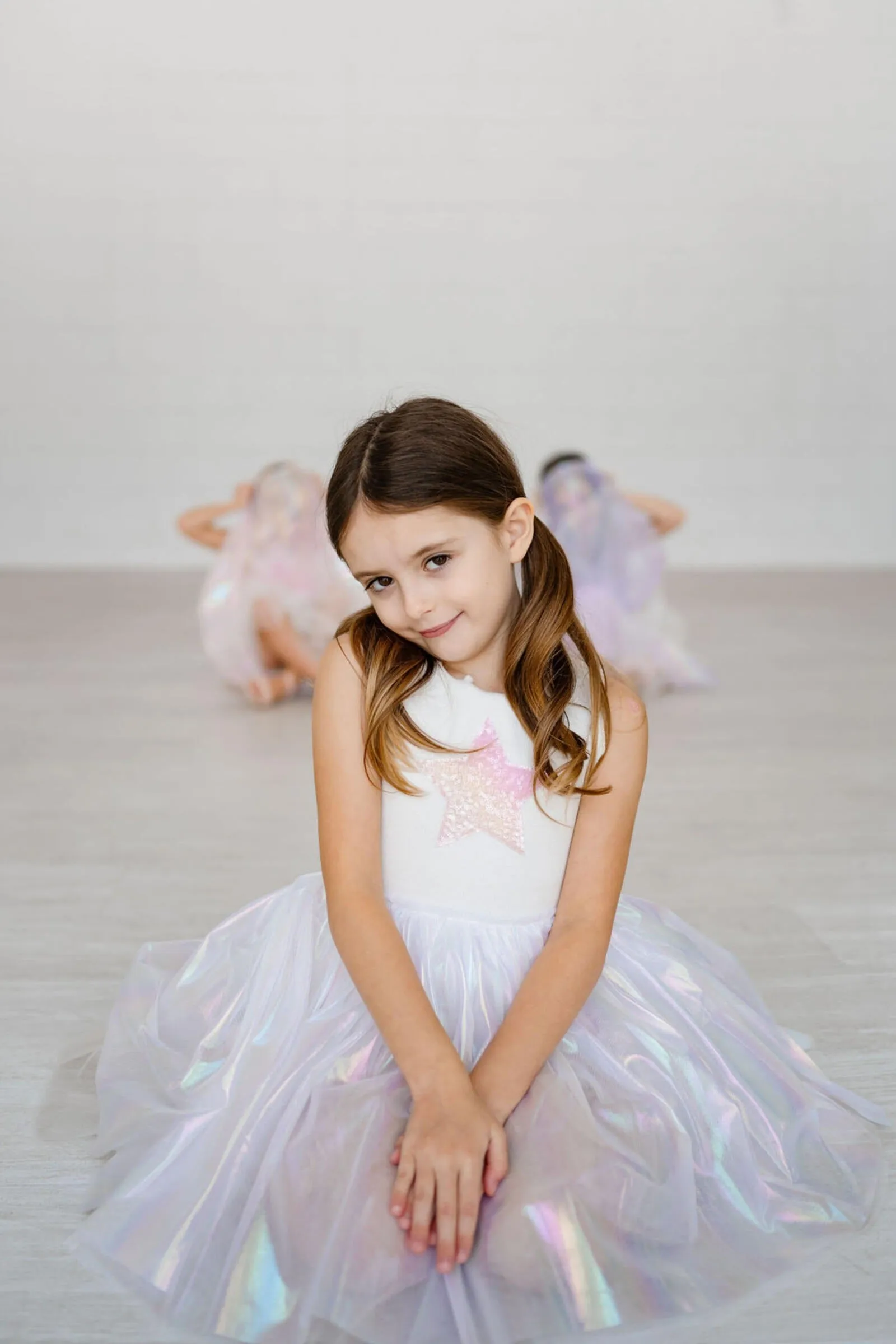 Petite Hailey Pearl Tutu Dress - White