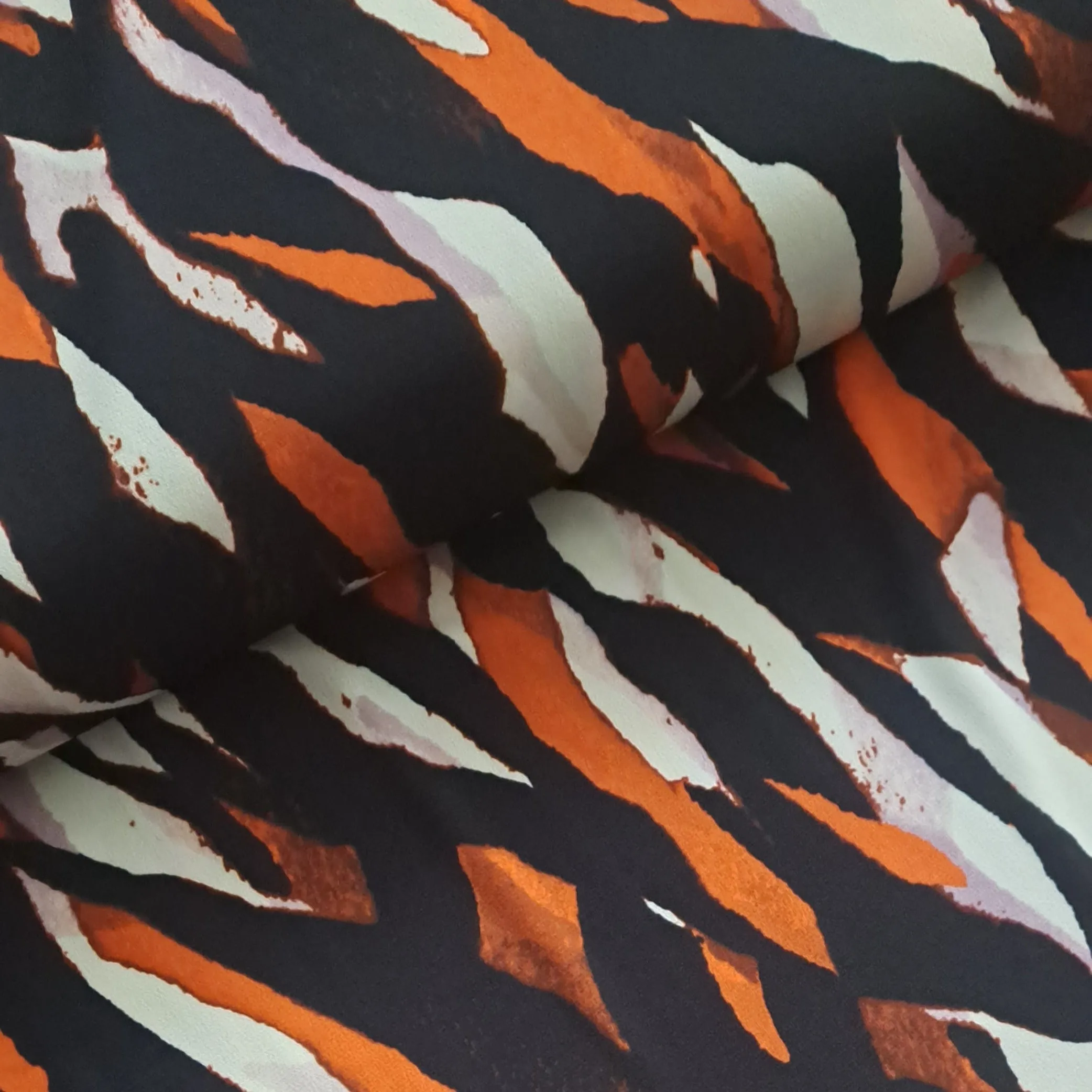 Polyester Jersey : 'Waves' Orange