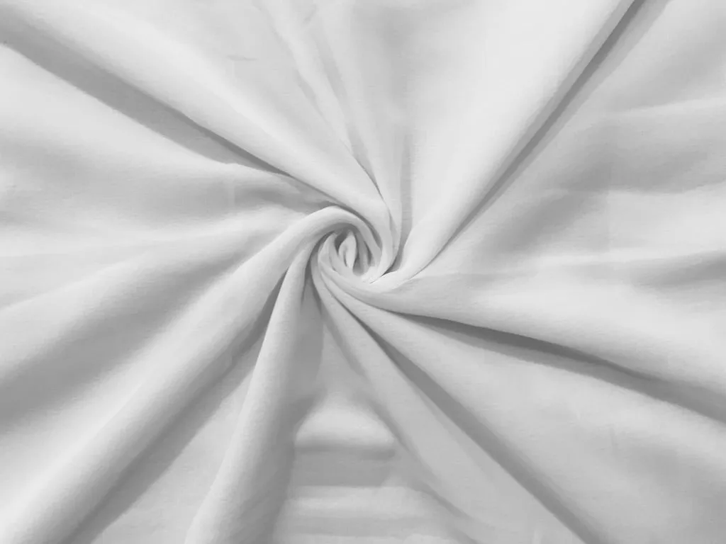 Pure White Plain Georgette Fabric