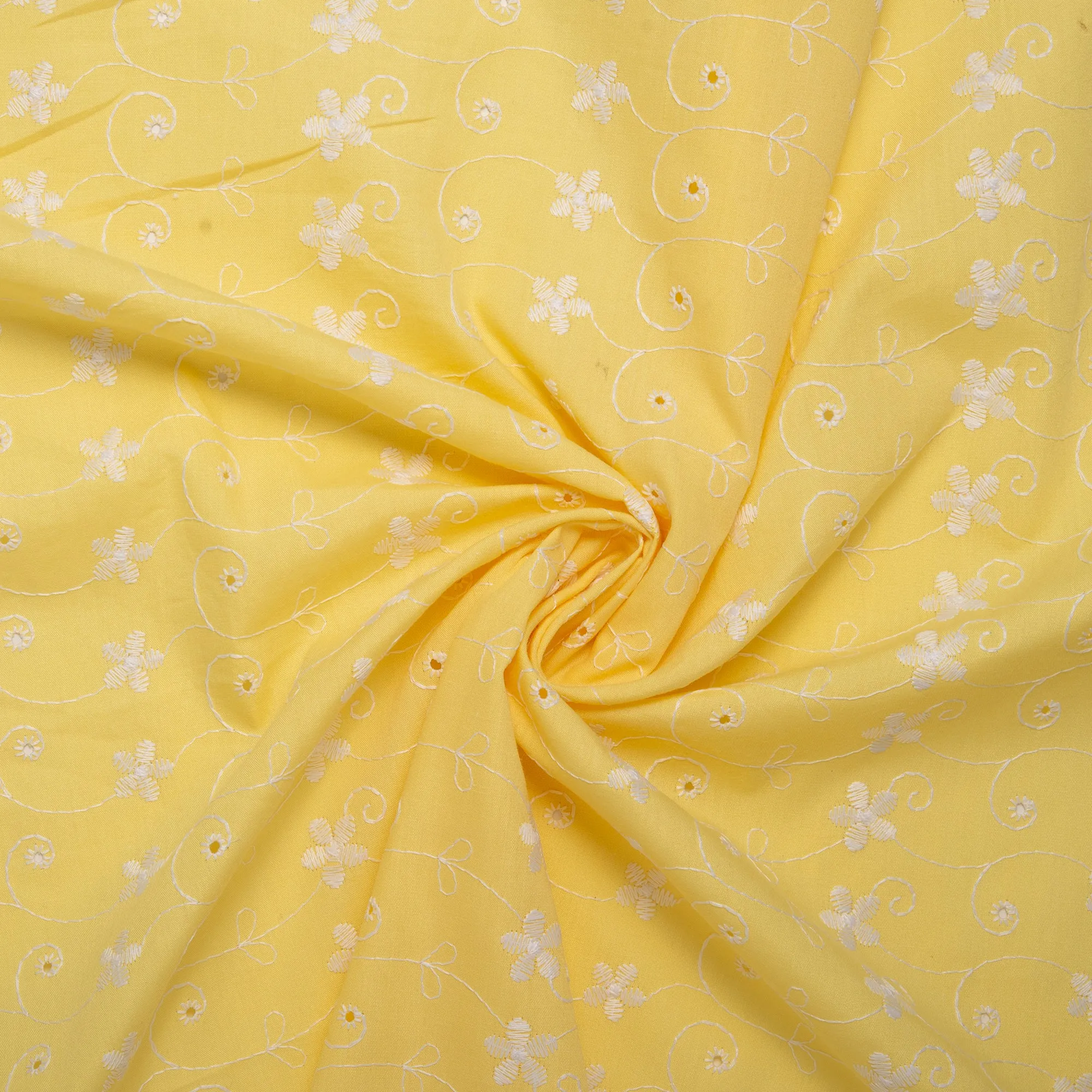 Scalloped Eyelet - Yellow