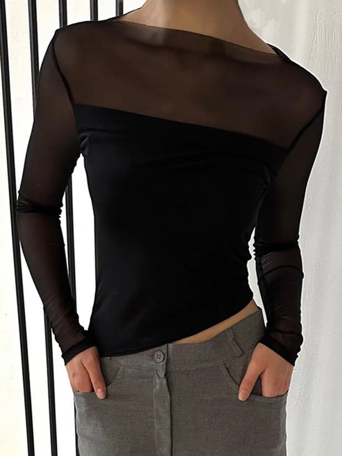 See Through Graceful Cover Up Top