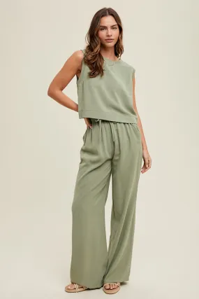 Set | Sage Linen Top and Pant