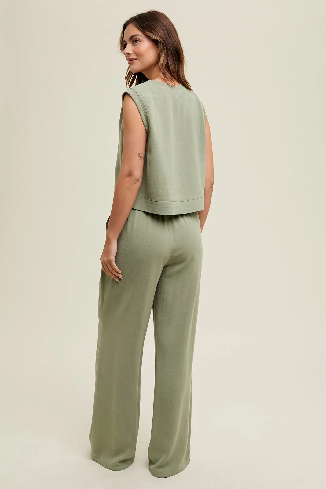 Set | Sage Linen Top and Pant