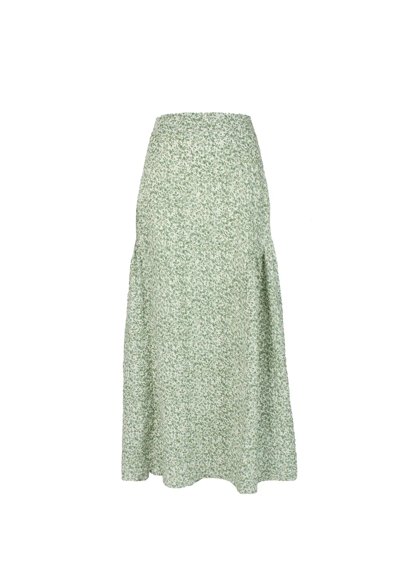 Spring Summer Garden Peplum Maxi Skirt