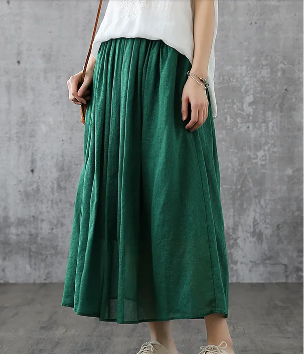 Summer Casual Cotton linen loose fitting Women's Skirts  DZA2005101