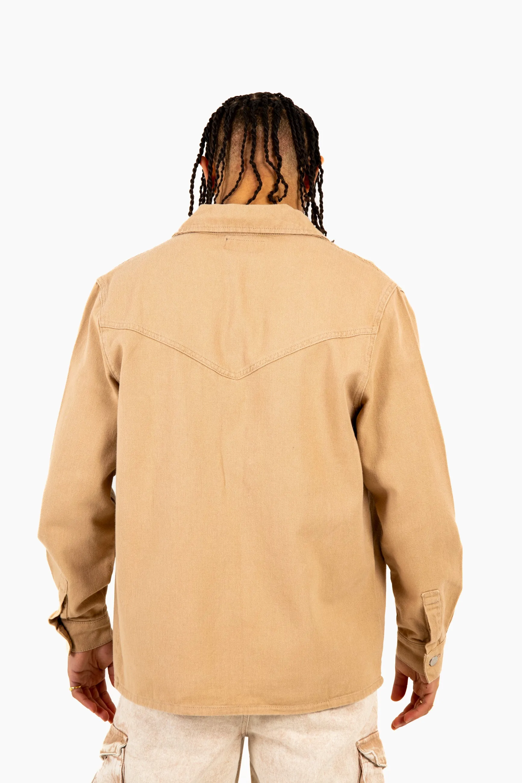 Tan Relaxed Utility Shirt