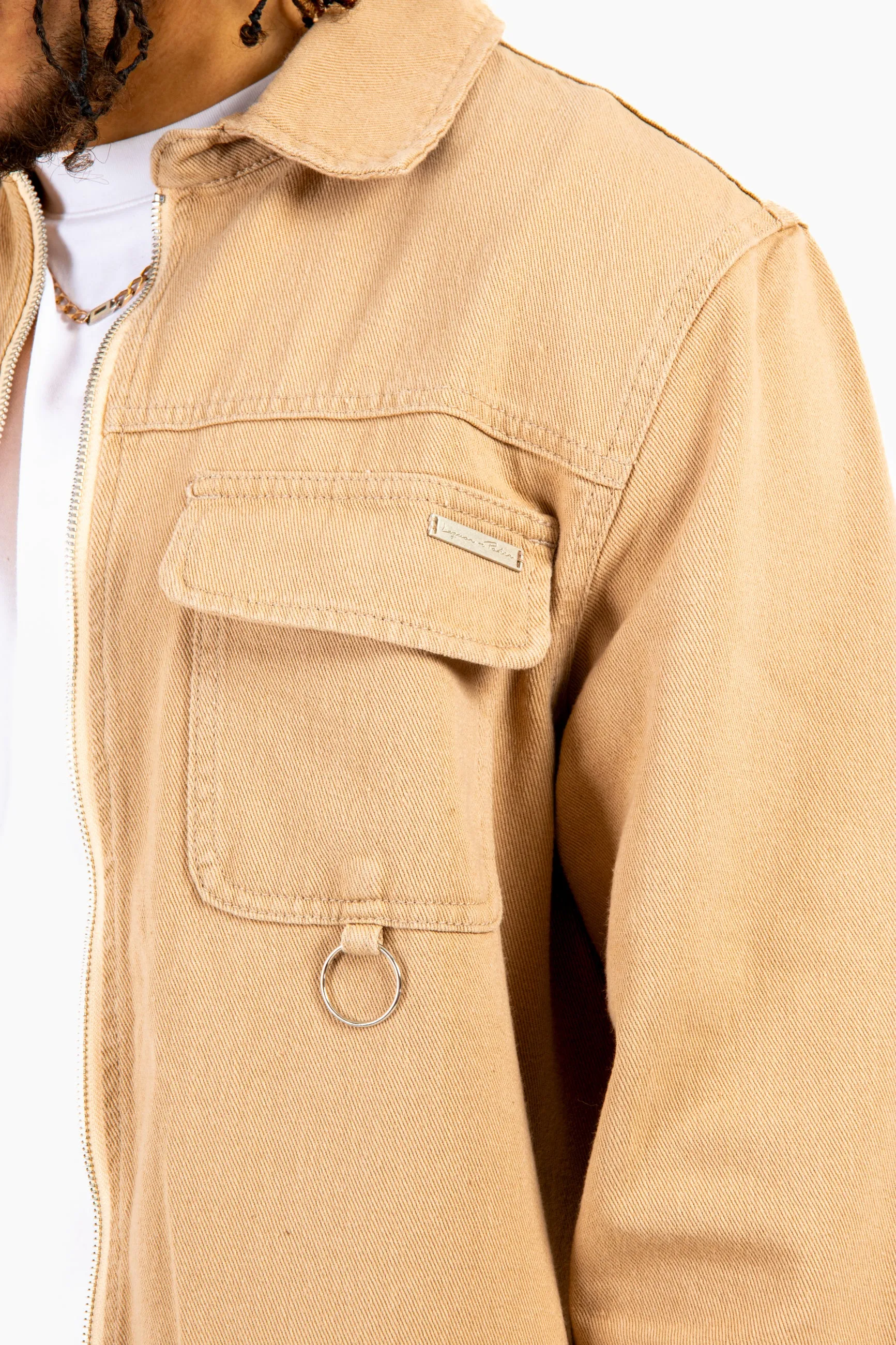 Tan Relaxed Utility Shirt