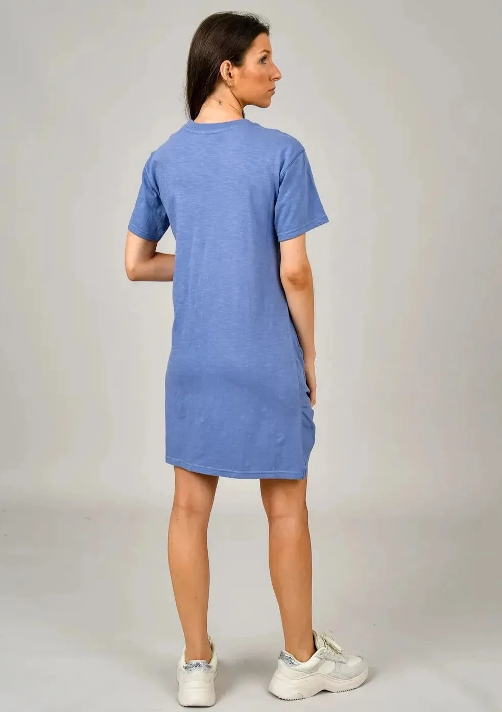 Tiana Knotted Hem Dress | Colony Blue