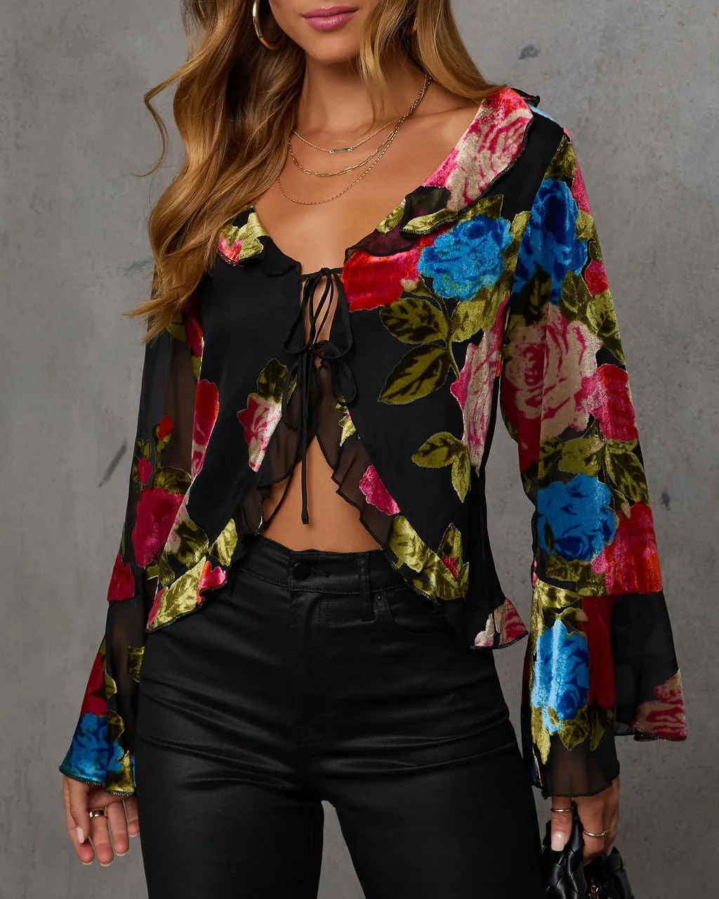 Trudie Front Tie Blouse