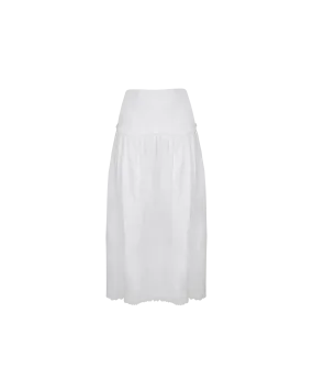 TRULLI SKIRT WHITE LINEN