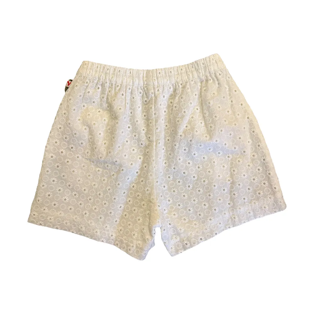 Vauva SS23 Safari - Girls Eyelet Lace Shorts (White)