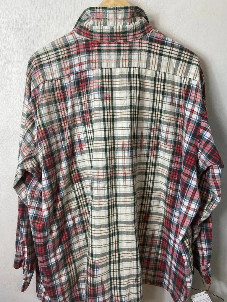 Vintage Red, Green and White Flannel Size XL