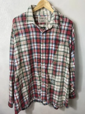 Vintage Red, Green and White Flannel Size XL