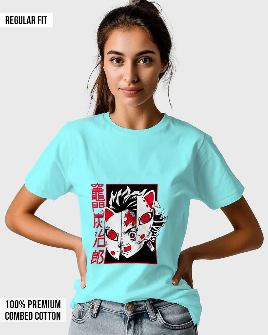 Womens Relaxed Fit TShirt Anime Chainsawman Tanjiro