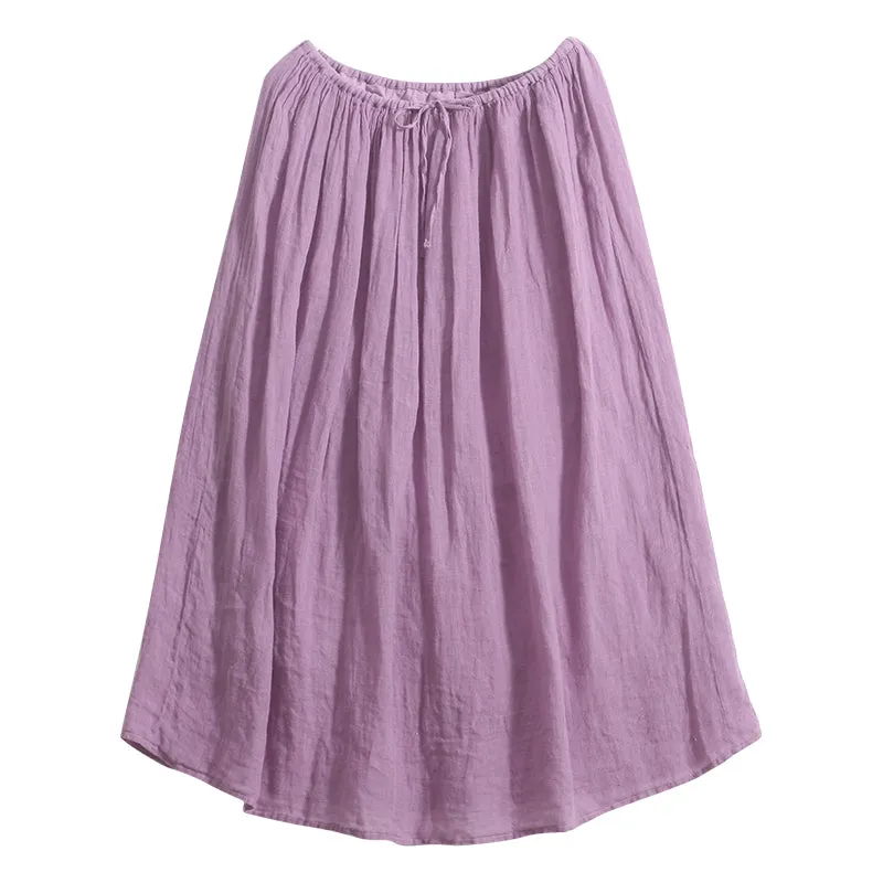 Women's Skirts Summer Linen Skirt  GU98406