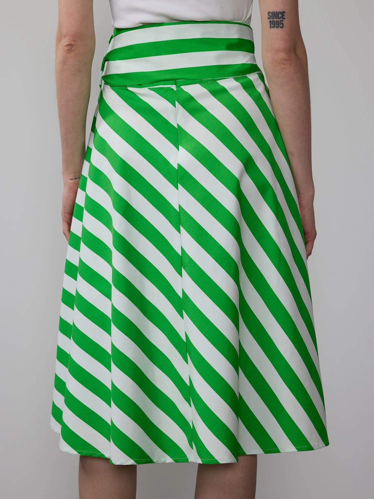 Yarn Dyed Striped Skirt