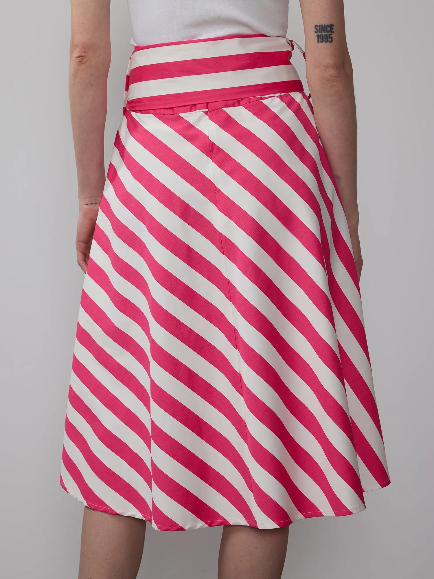 Yarn Dyed Striped Skirt