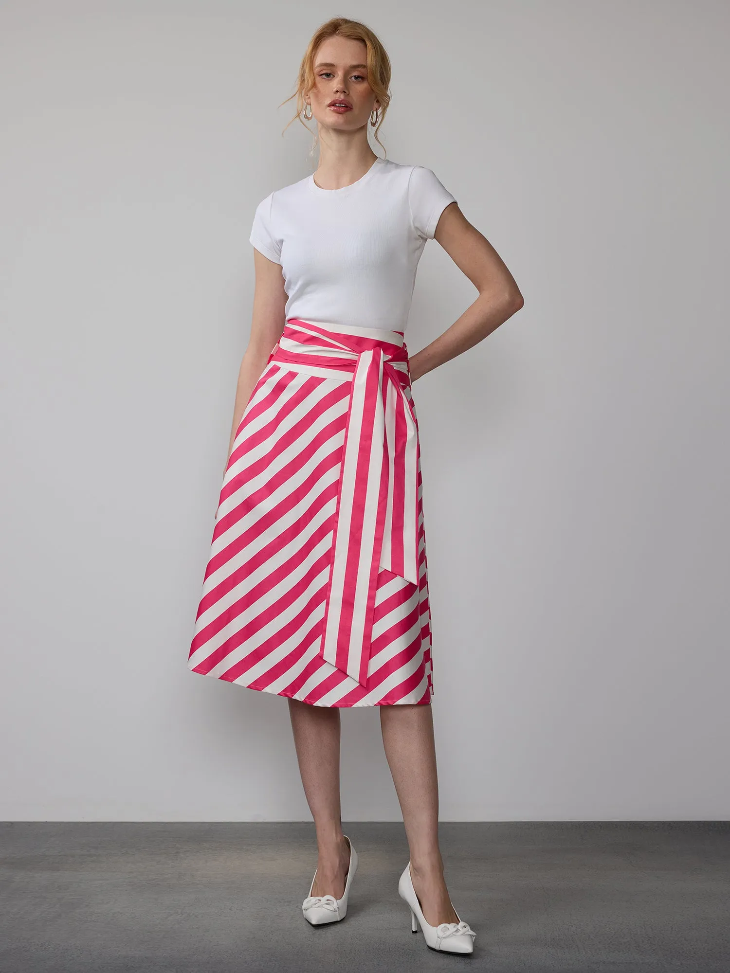 Yarn Dyed Striped Skirt